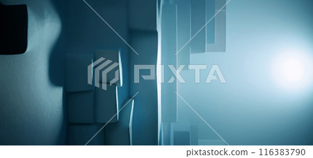 Abstract background modern futuristic graphic. Blue light background. Abstract background modern futuristic graphic. Blue light background. 116383790