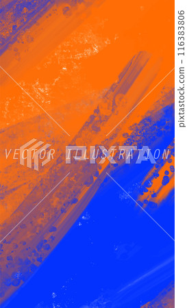 Abstract Blue Orange paint Background. Vector illustration design 116383806