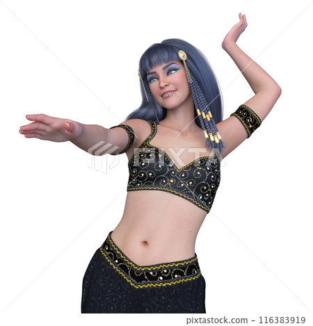 Woman with Cleopatra makeup 116383919