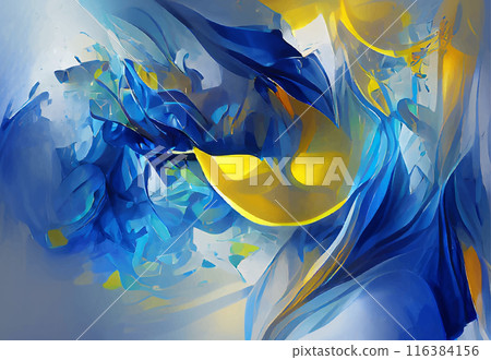 Abstract background modern futuristic graphic. Yellow, Gold, Blue background. 116384156