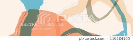 Abstract trendy universal artistic banner template. Vector illustration. 116384160