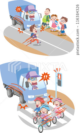 Traffic safety (Personal injury accidents, Children (bicycles) and truck drivers, Group psychology of children) 116384326