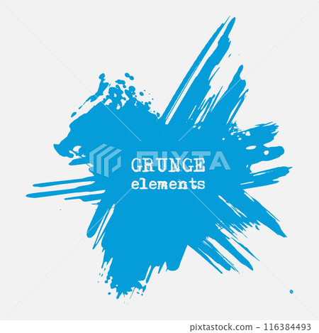 vector splats splashes and blobs of blue ink paint in different shapes drips vector splats splashes and blobs of blue ink paint in different shapes drips 116384493