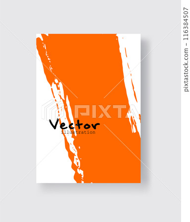 Abstract ink brush banners with grunge effect 116384507