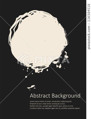 Black and white abstract background with ink brush design elements. Black and white abstract background with ink brush design elements. 116384518