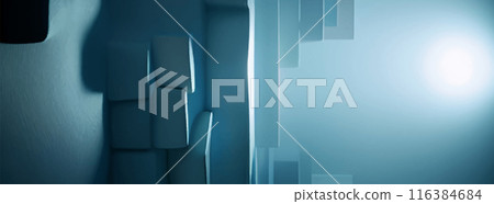 Abstract background modern futuristic graphic. Blue light background. Abstract background modern futuristic graphic. Blue light background. 116384684