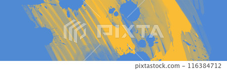 Abstract Blue Yellow paint Background. Vector illustration design 116384712