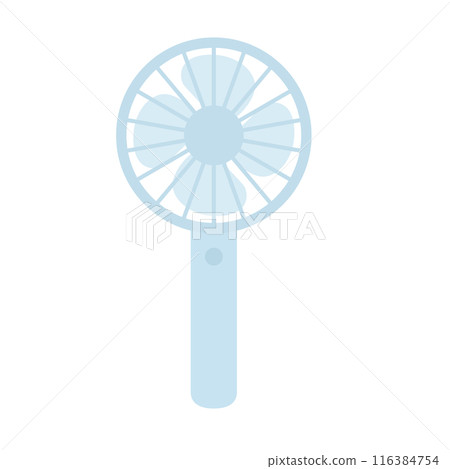Handy fan illustration material 116384754