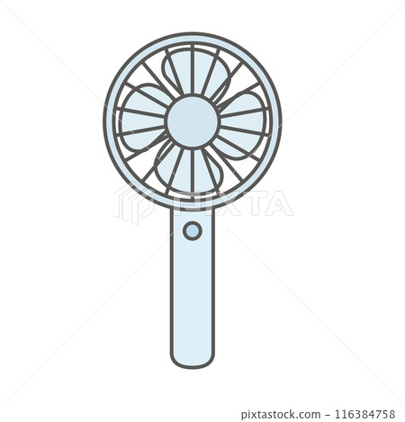 Handy fan illustration material Handy fan illustration material 116384758