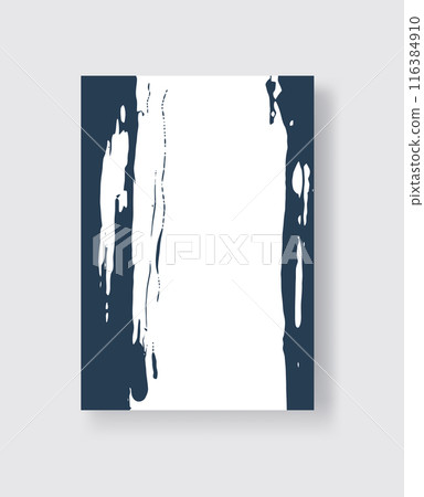 Abstract ink brush banners with grunge effect Abstract ink brush banners with grunge effect 116384910