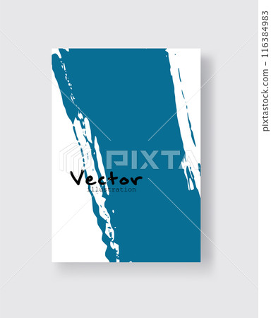 Abstract ink brush banners with grunge effect 116384983