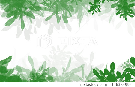Background material using silhouettes of leaves (green) Background material using silhouettes of leaves (green) 116384993