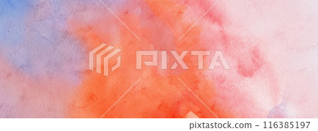 Abstract blue red watercolor paint background. Vector illustration 116385197