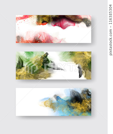 Luxury abstract background set of marble liquid ink art. Luxury abstract background set of marble liquid ink art. 116385304
