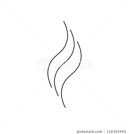 Smoke icon. Abstract odor symbol. Hand drawn hot vapor. Line air smell symbol. Doodle fire smoke icon. Vector illustration isolated on white background Smoke icon. Abstract odor symbol. Hand drawn hot vapor. Line air smell symbol. Doodle fire smoke icon. Vector illustration isolated on white background 116385458