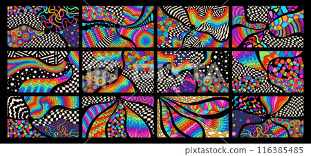 Abstract hippie decor. 116385485