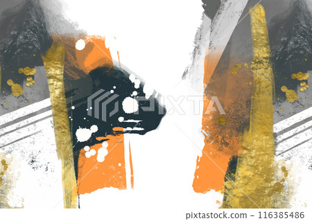 Creative abstract art pattern with different shapes. Vector illustration. 116385486