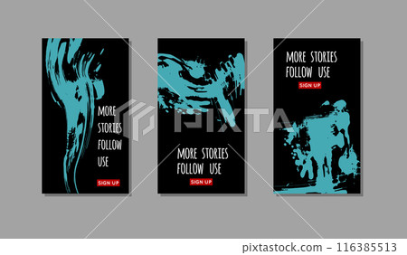 Blue ink brush stroke on black background. Blue ink brush stroke on black background. 116385513