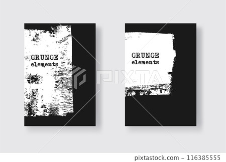 Black ink brush stroke on white background. Japanese style. 116385555