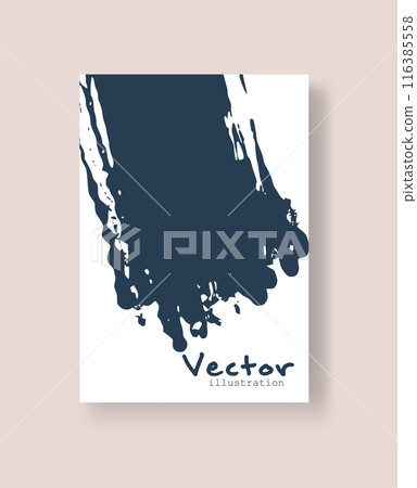 Abstract ink brush banners with grunge effect Abstract ink brush banners with grunge effect 116385558