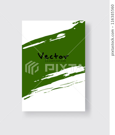 Abstract ink brush banners with grunge effect 116385560