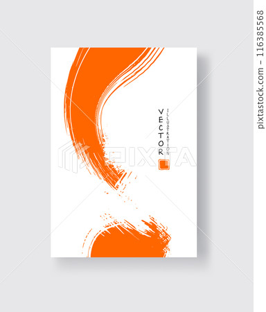 Abstract ink brush banners with grunge effect Abstract ink brush banners with grunge effect 116385568