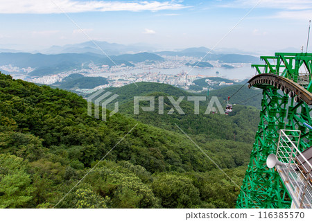 A major tourist attraction in Tongyeong, a port city in the south of Korea, the Mireuksan Mountain 116385570