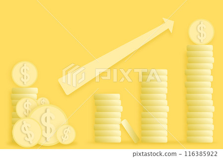 Coin yellow 116385922
