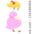 Girl in polka dot dress 2 116386064