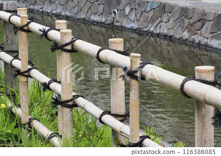 Bamboo fence Bamboo fence 116386085