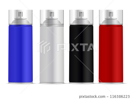 Metal tin. Aerosol bottle steel tube. Paint spray Metal tin. Aerosol bottle steel tube. Paint spray 116386223