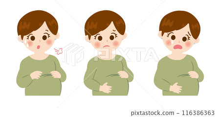 孕婦揉肚子的表情圖 孕婦揉肚子的表情圖 116386363