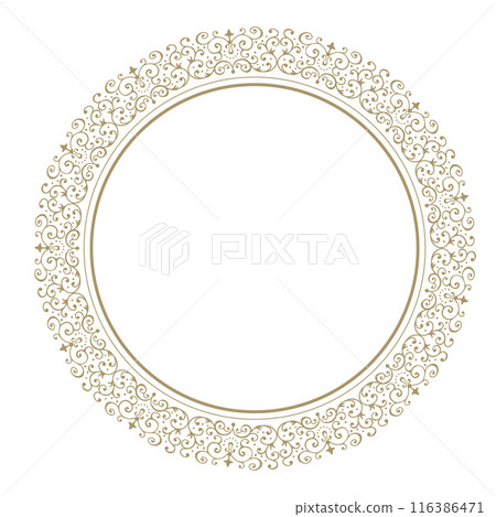Gorgeous and delicate gold decorative lace frame Gorgeous and delicate gold decorative lace frame 116386471