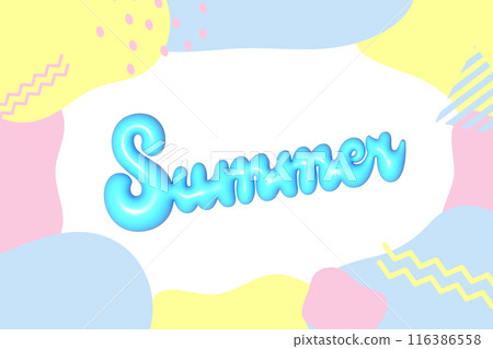 光滑的夏季字母和框架 光滑的夏季字母和框架 116386558