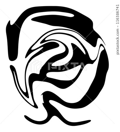 Distorted liquid black swirl Distorted liquid black swirl 116386741
