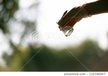 Sampling water for testing. Study of the quality of waste and drinking water. Water analysis 116386867