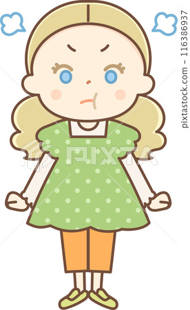 Angry Caucasian Girl Angry Caucasian Girl 116386937