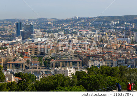 Marseille aerial panoramic view. Marseille is the second largest city of France. Marseille aerial panoramic view. Marseille is the second largest city of France. 116387072
