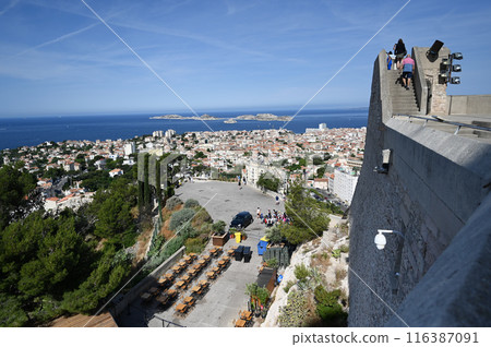 Marseille aerial panoramic view. Marseille is the second largest city of France. Marseille aerial panoramic view. Marseille is the second largest city of France. 116387091