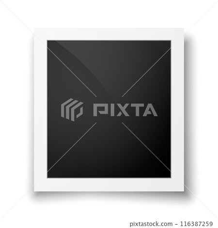 Retro photo frames with white margins on a light background. Retro photo frames with white margins on a light background. 116387259