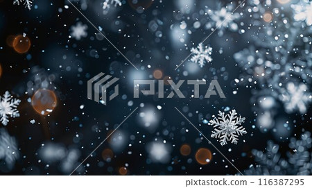 Snowflake background material AI 116387295