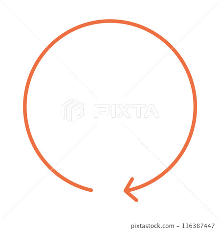Orange Arrow Refresh Arrow illustration Circle Arrow Swirl Arrow Circular Arrow 116387447