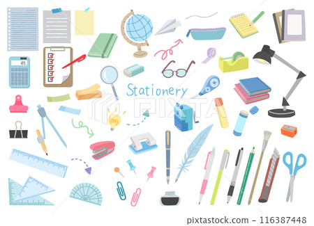 Stationery illustration set 116387448