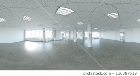 interior visualization, spherical panorama 360, 3D illustration 116387519