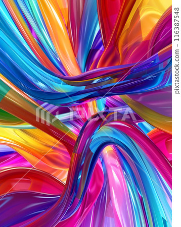 七彩光影像背景 116387548
