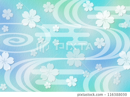 櫻花紋理背景藍色 櫻花紋理背景藍色 116388030