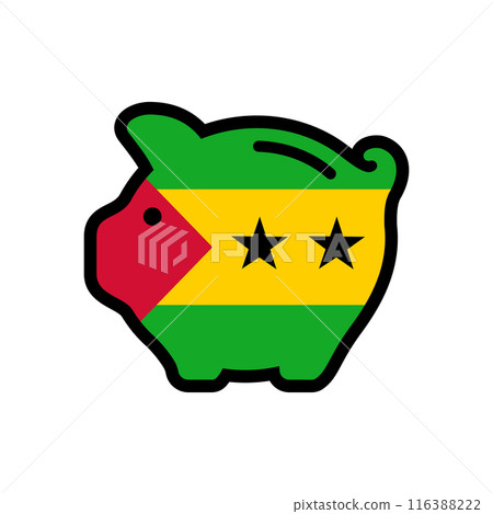 Flag of piggy bank icon, vector symbol. 116388222