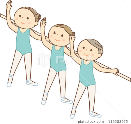 Girls doing ballet lessons 116388955