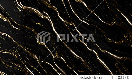 Marble Elegance Polished black marble with subtle golden highlights. 3d background Marble Elegance Polished black marble with subtle golden highlights. 3d background 116388988