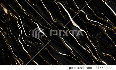 Marble Elegance Polished black marble with subtle golden highlights. 3d background Marble Elegance Polished black marble with subtle golden highlights. 3d background 116388990